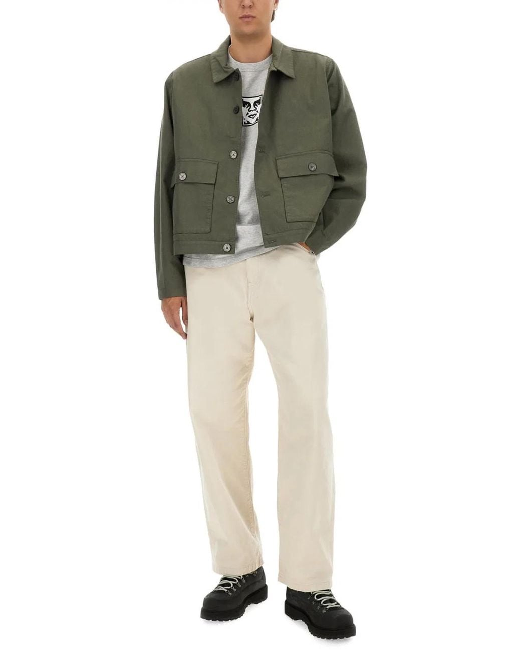 Obey Green Shirt Jacket for men