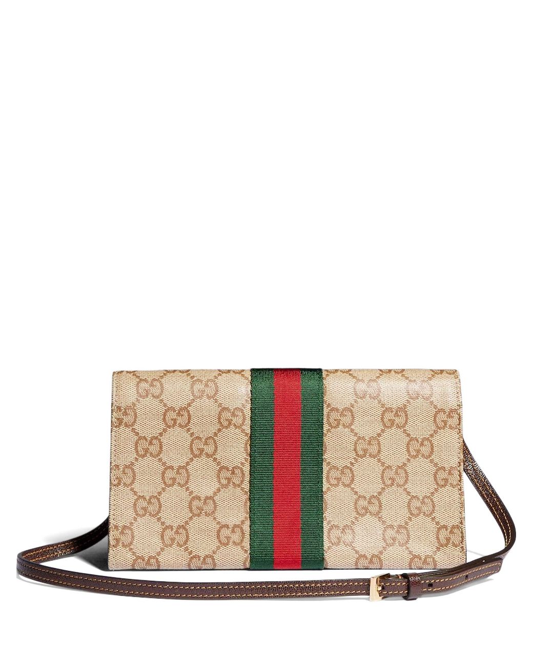 Gucci Natural Small Pouch With Strap And Web