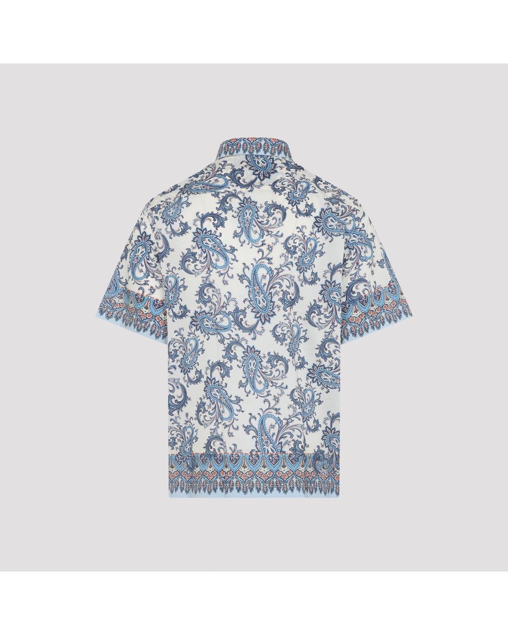 Etro Blue Regular Paisley Shirt for men