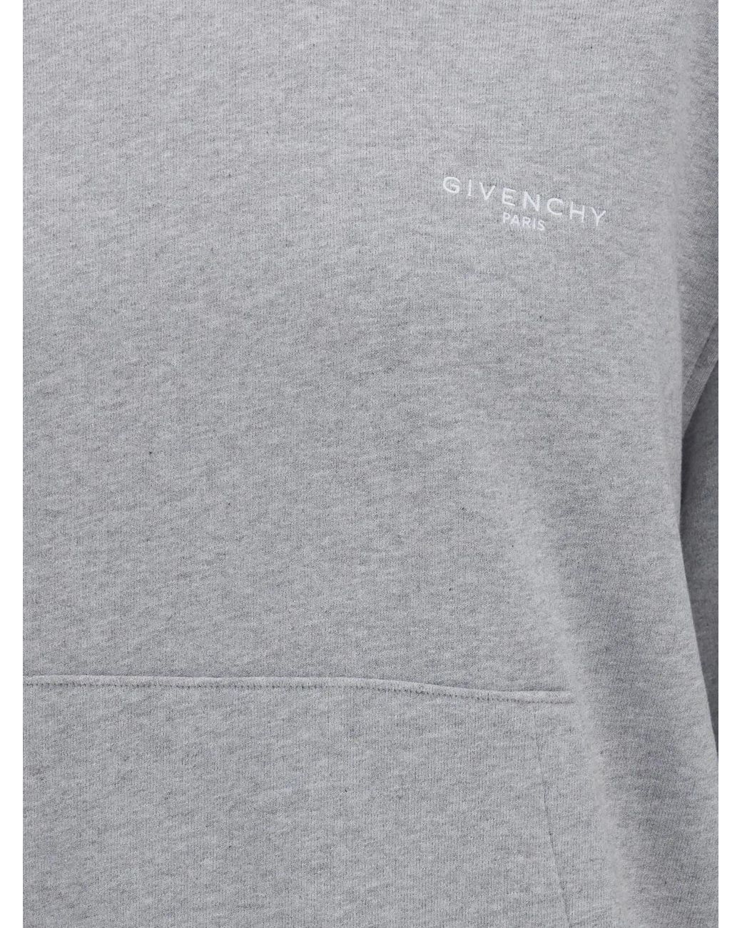 Givenchy Gray Cotton Hoddie for men