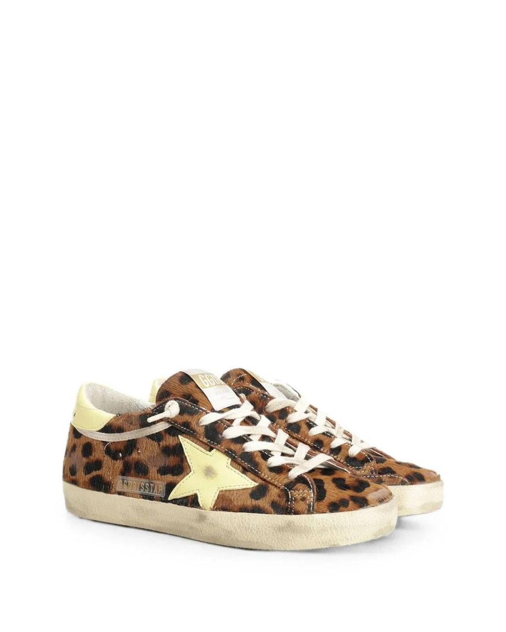 Golden Goose Deluxe Brand Yellow Cow Leather Ovine Leather Horsy-Print Sneakers