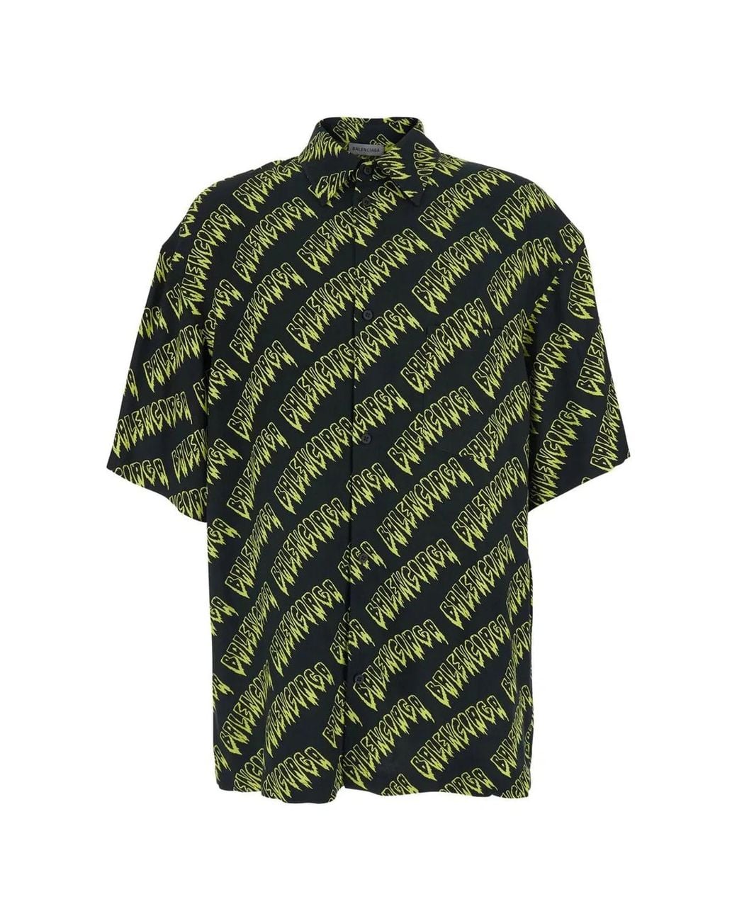 Balenciaga Green S/S Large Fit Shirt for men