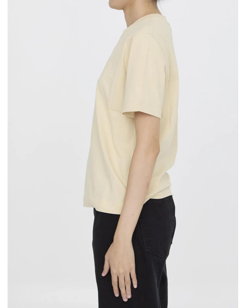 Burberry Natural Cream Cotton T-Shirt