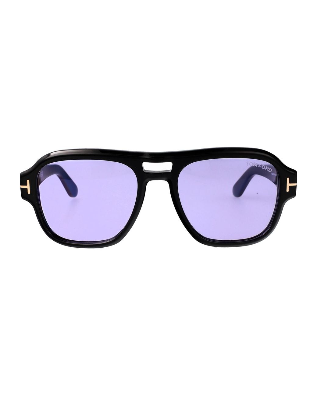 Tom Ford Blue Nero Lucido Viola Acetate Sunglasses for men