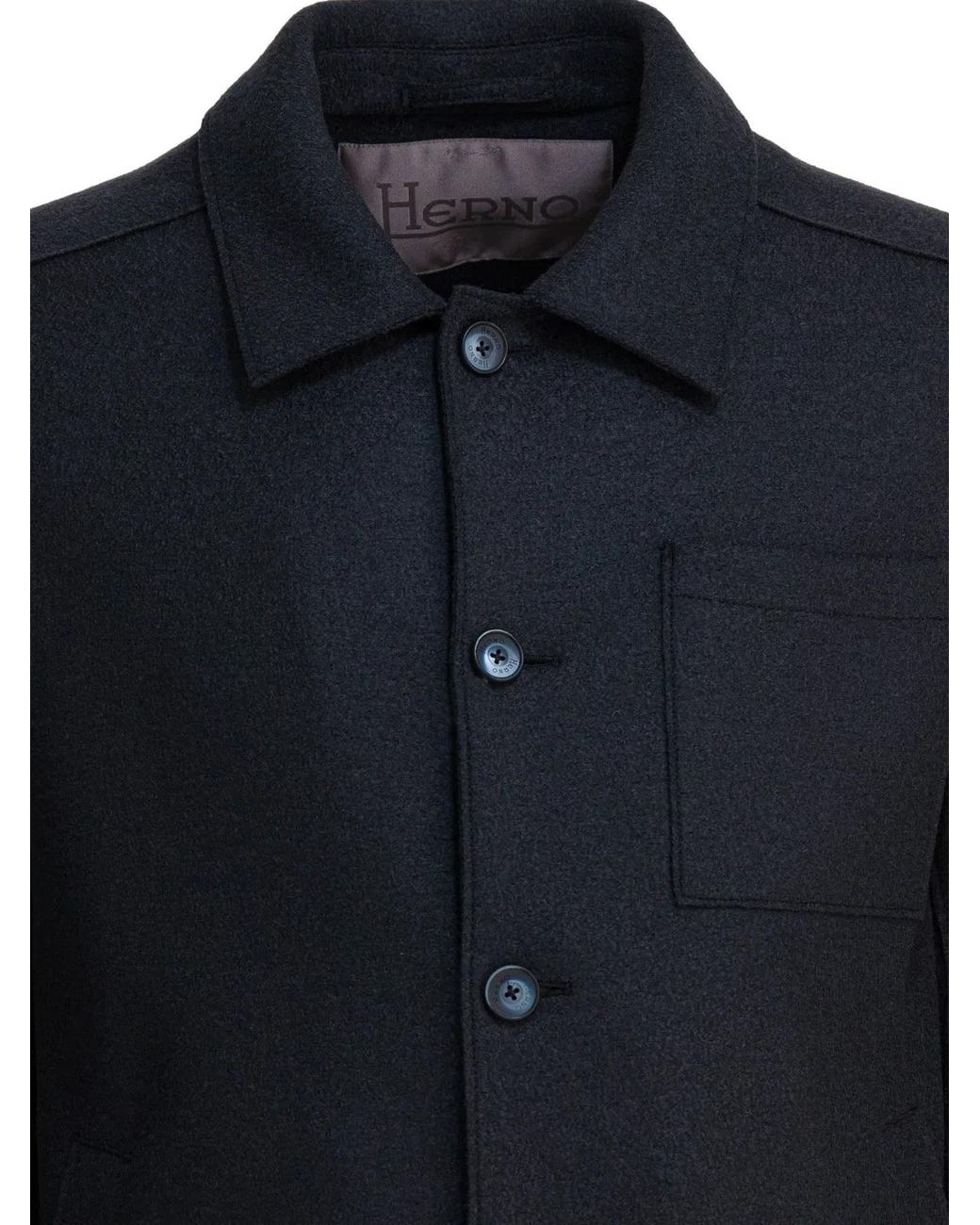 Herno Blue Virgin Wool Vest for men