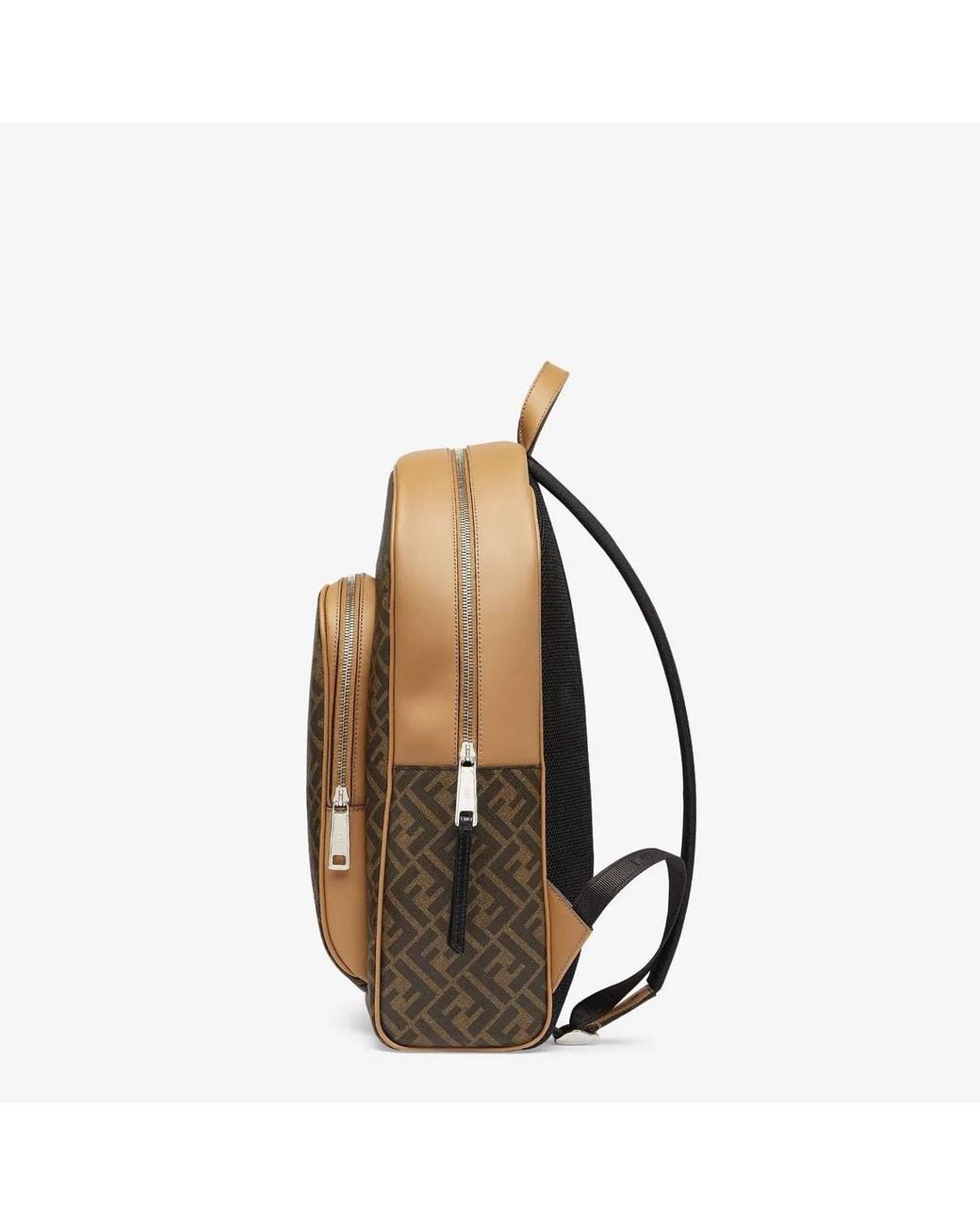 Fendi Metallic Monogram-Pattern Backpack for men