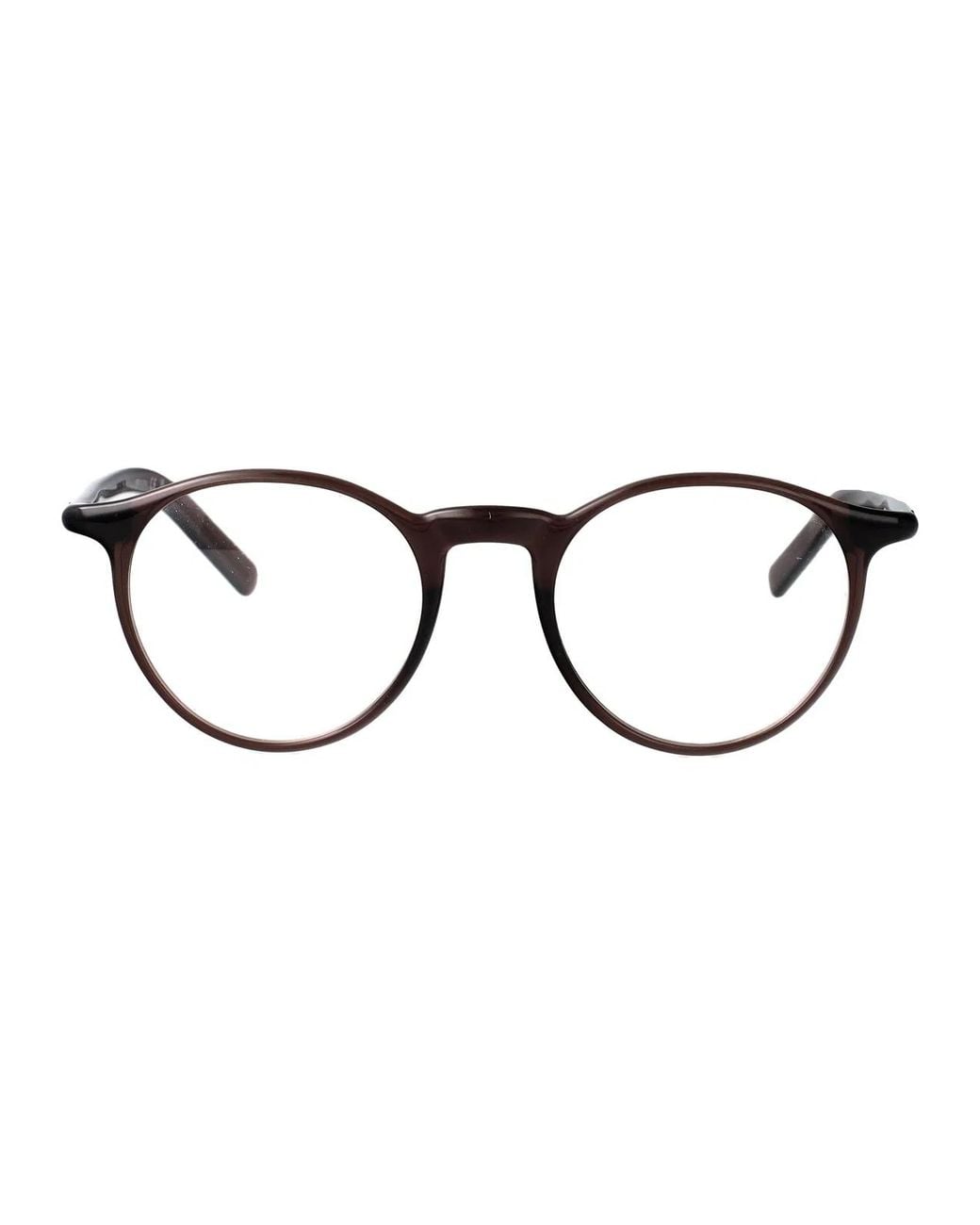 Montblanc Brown Transparent Acetate Glasses for men