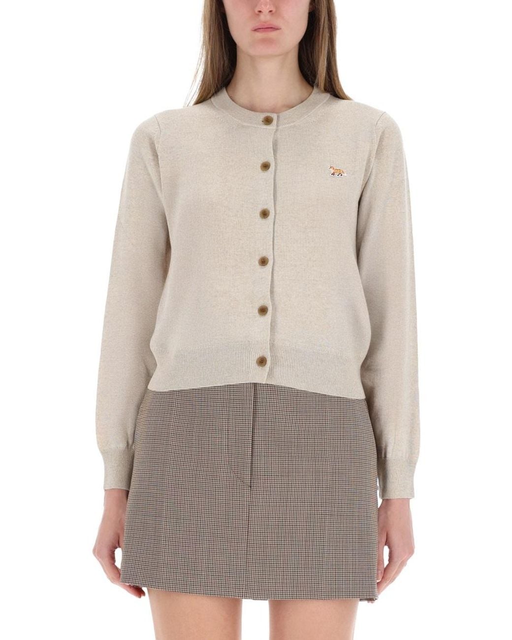 Maison Kitsuné Gray Maison Kitsuné Cardigan "Baby Fox"