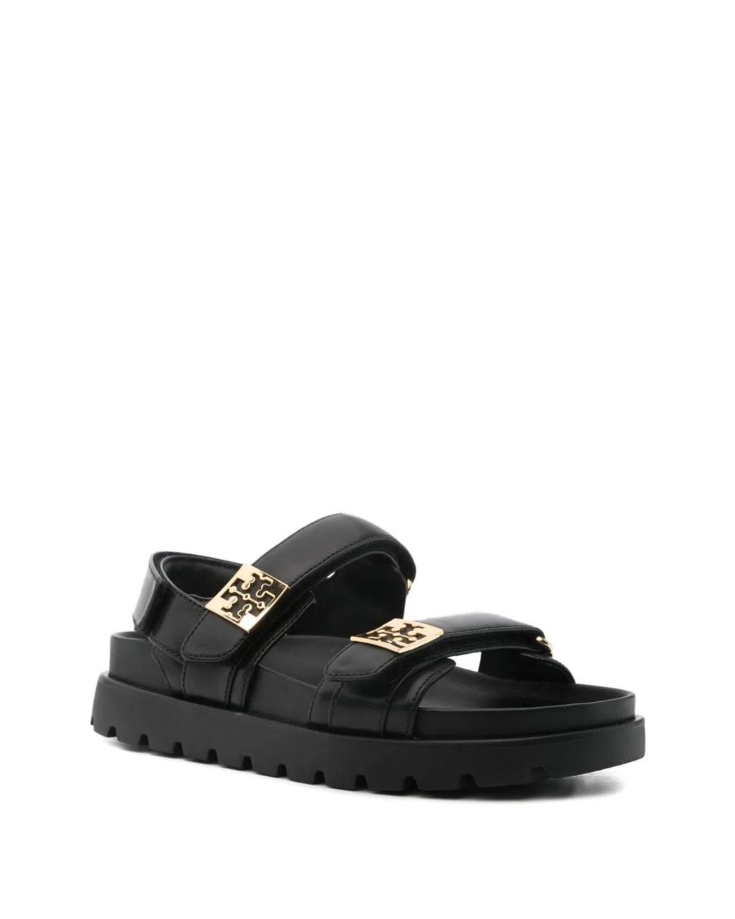 Tory Burch Black Mellow Sport Leather Sandals