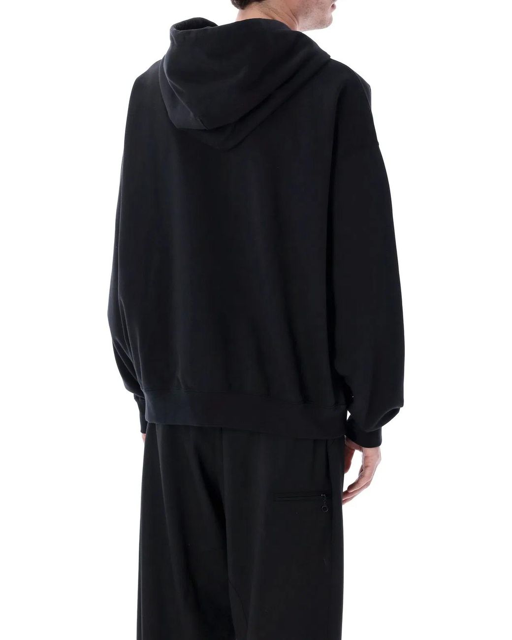 Y-3 Black Brushed Terry Zip Hoodie for men