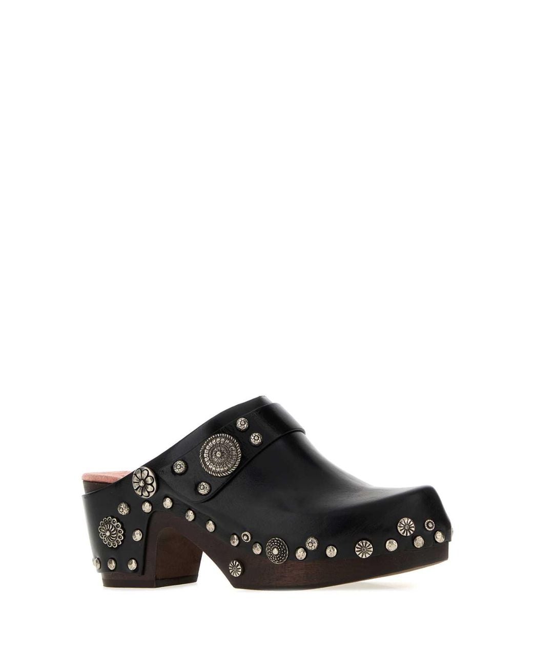 Chloé Black Leather Talis Clogs