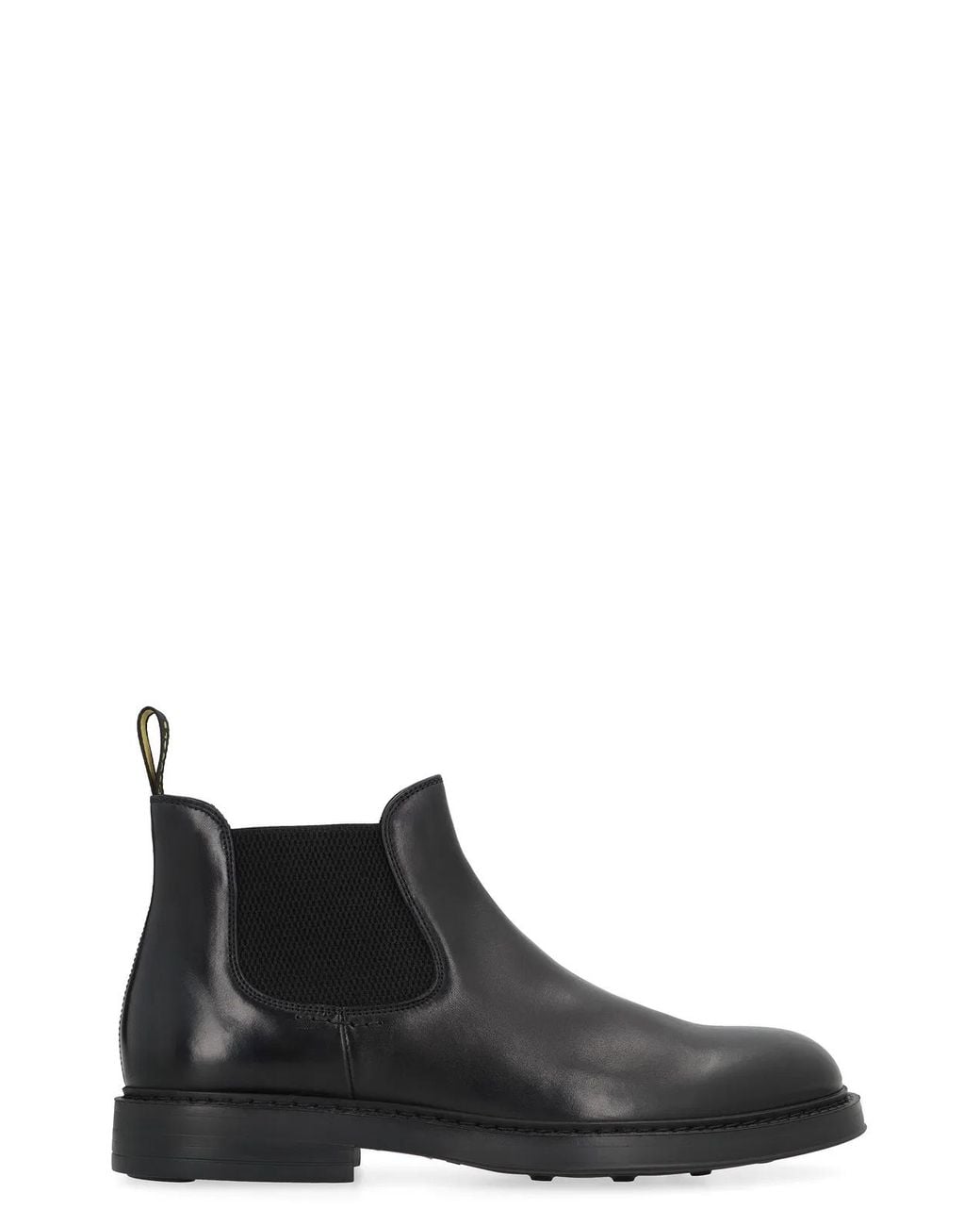 Doucal's Black Leather Chelsea Boots for men