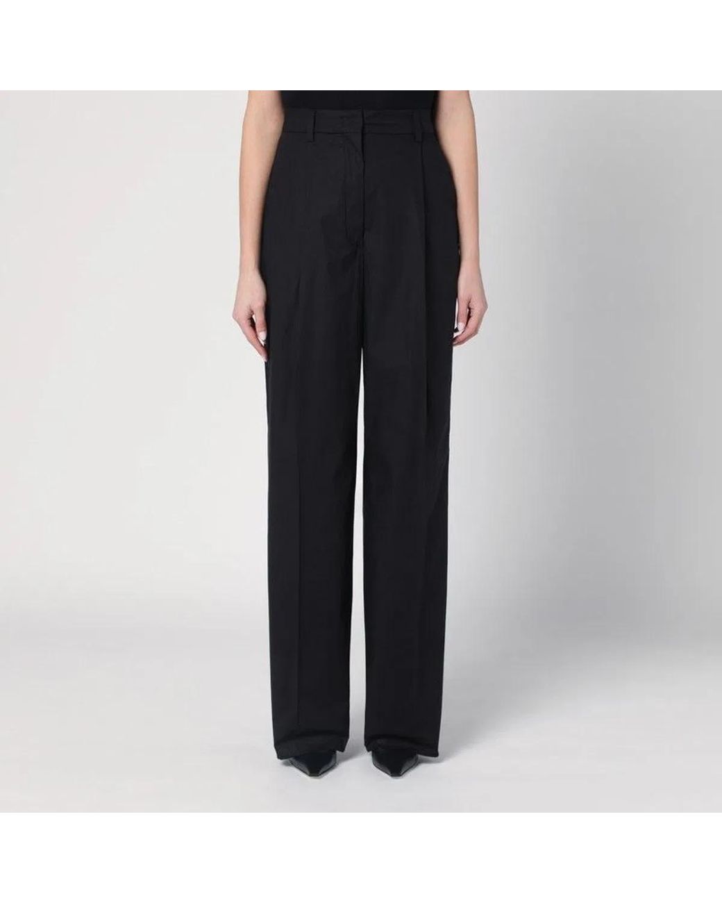THE LATEST Black Wide Axel Trousers