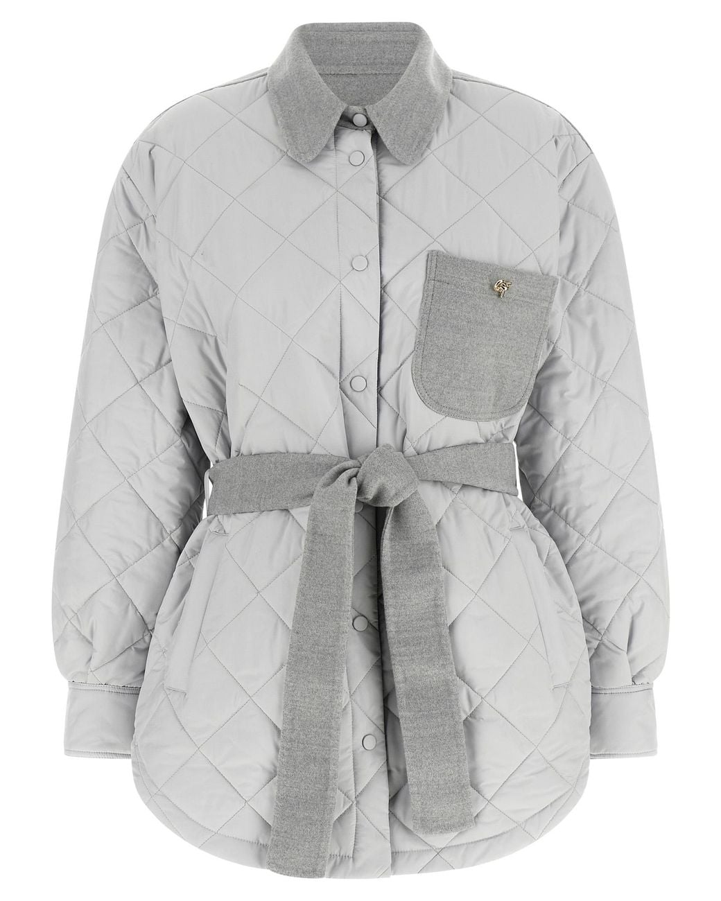 Fabiana Filippi Gray Hybrid Overshirt