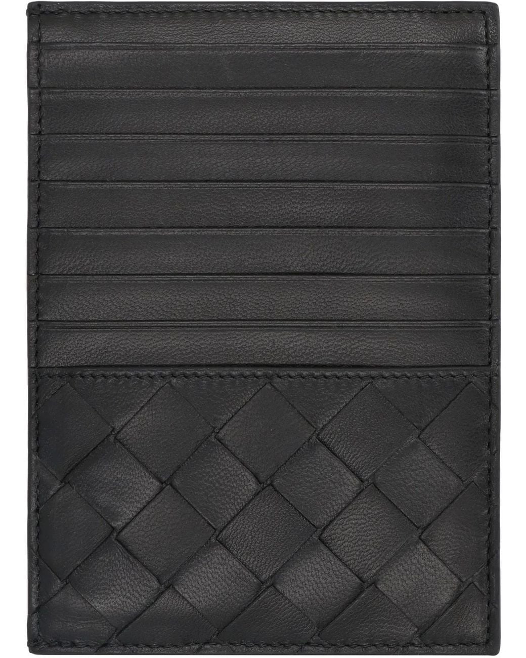 Bottega Veneta Black Luxurious Leather Passport Holder For The Modern Traveler