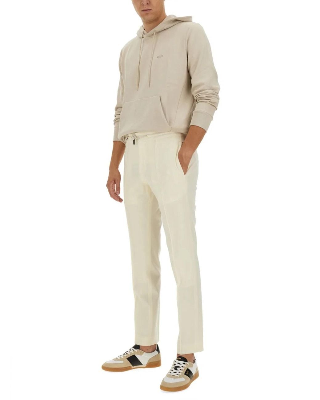 Boss White Sweatshirt With Logo for men