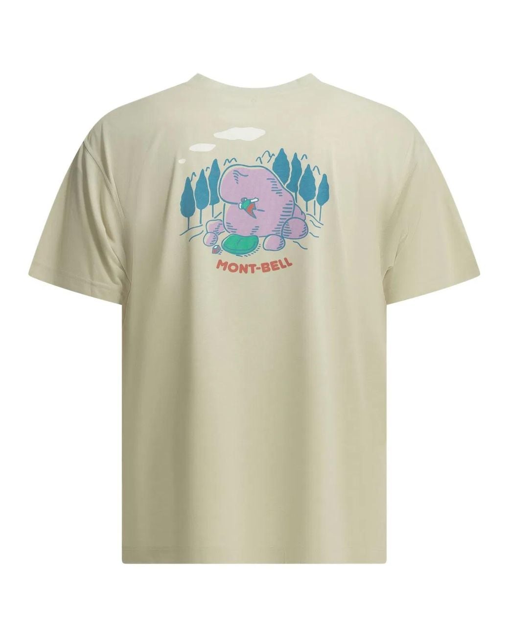 Montbell White Polyester T-Shirt for men