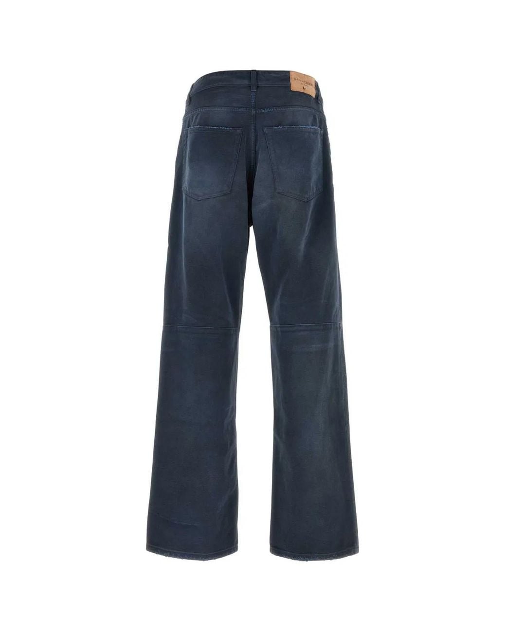Balenciaga Blue Curved Knee Pants for men