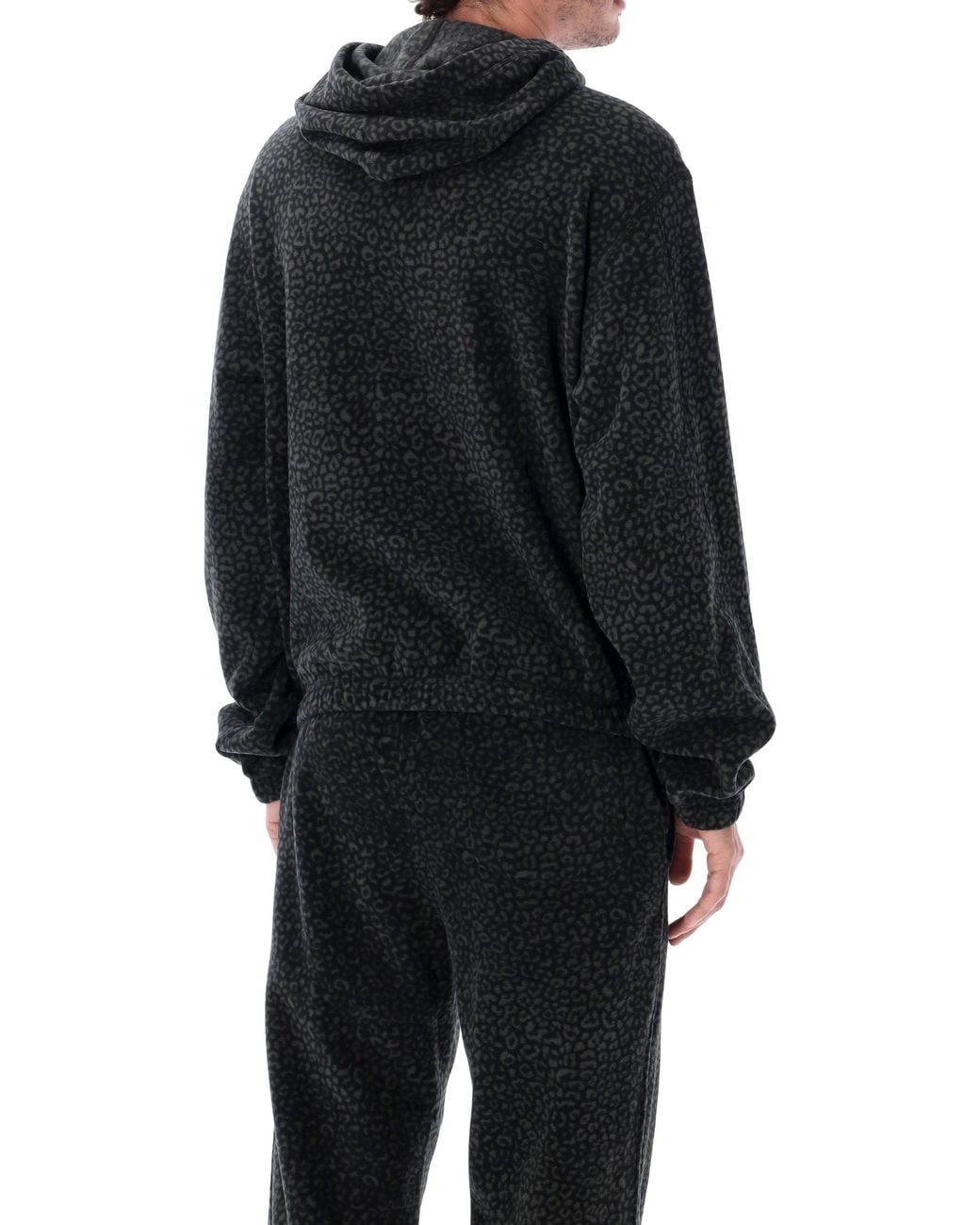 Roa Black Drowi Polar Fleece Hoodie for men