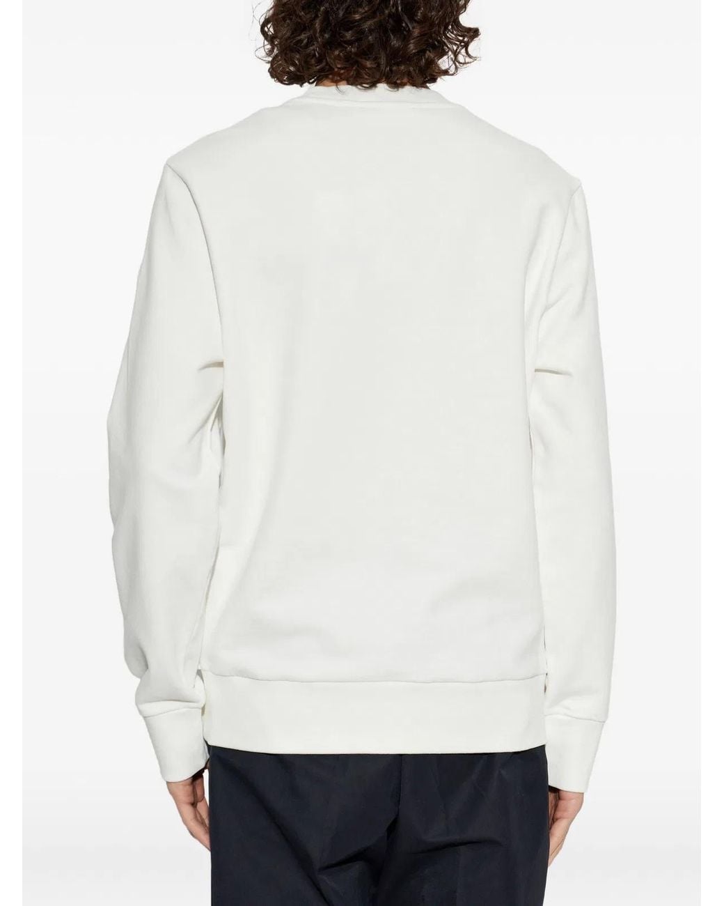 Moncler White Cotton Sweatshirt For for men