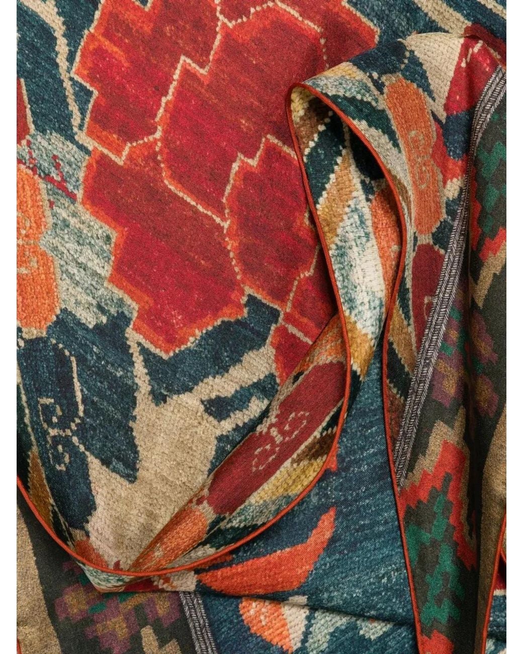 Pierre Louis Mascia Blue "Aloeuw" Cm 65X120 Scarf