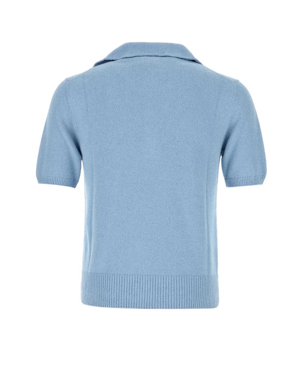 Dolce & Gabbana Blue Solid Shirt Collar Polo for men