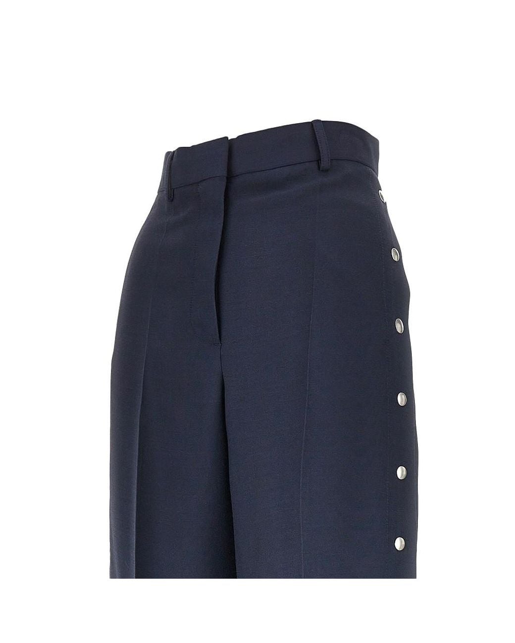 Stella McCartney Blue Tailored Pants With Press-Studs