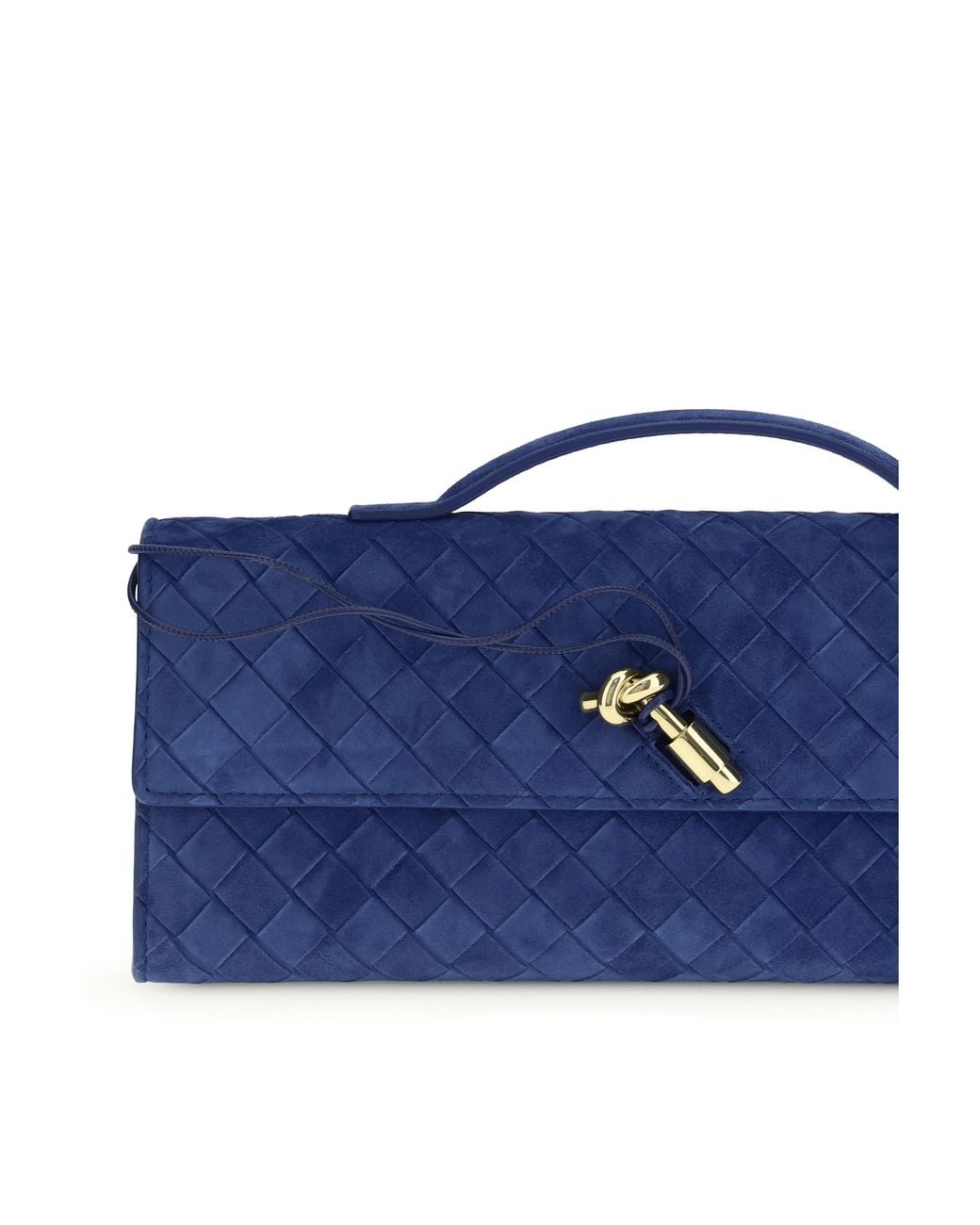Bottega Veneta Blue Andiamo Clutch