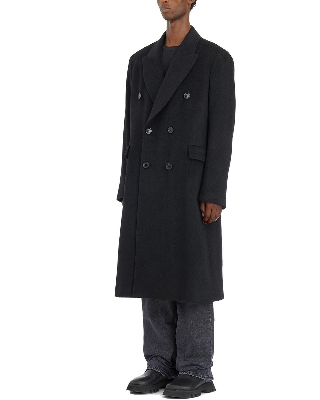 Our Legacy Black Wool Whale Coat for men