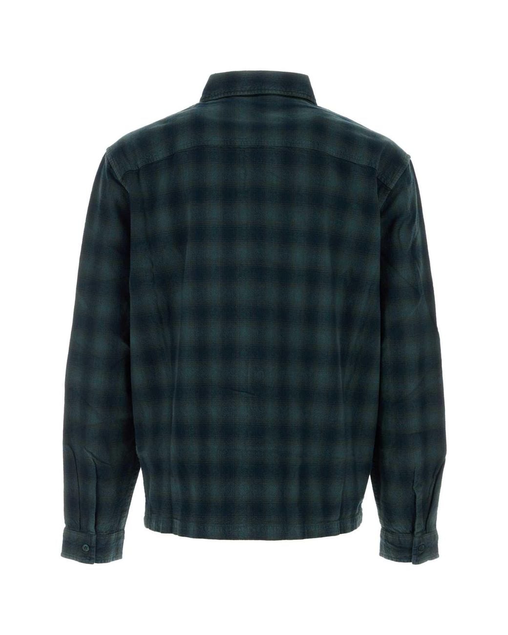 Represent Blue Embroidered Organic Cotton Shirt for men