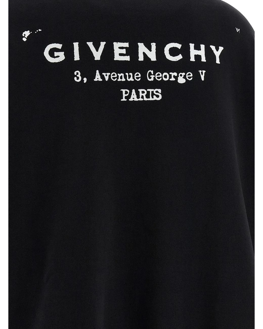 Givenchy Black Logo Print Hoodie