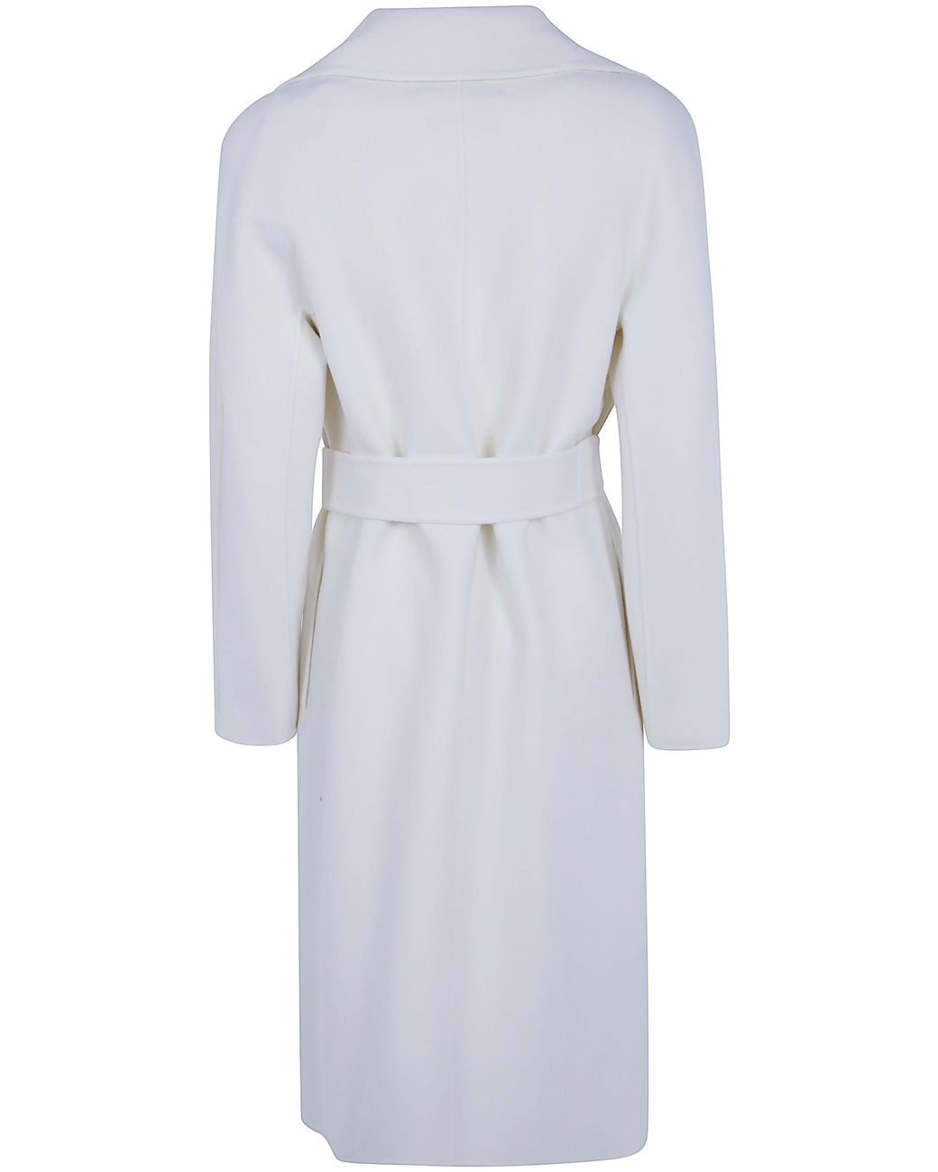 Max Mara White Cles Long Dressing Gown Coat