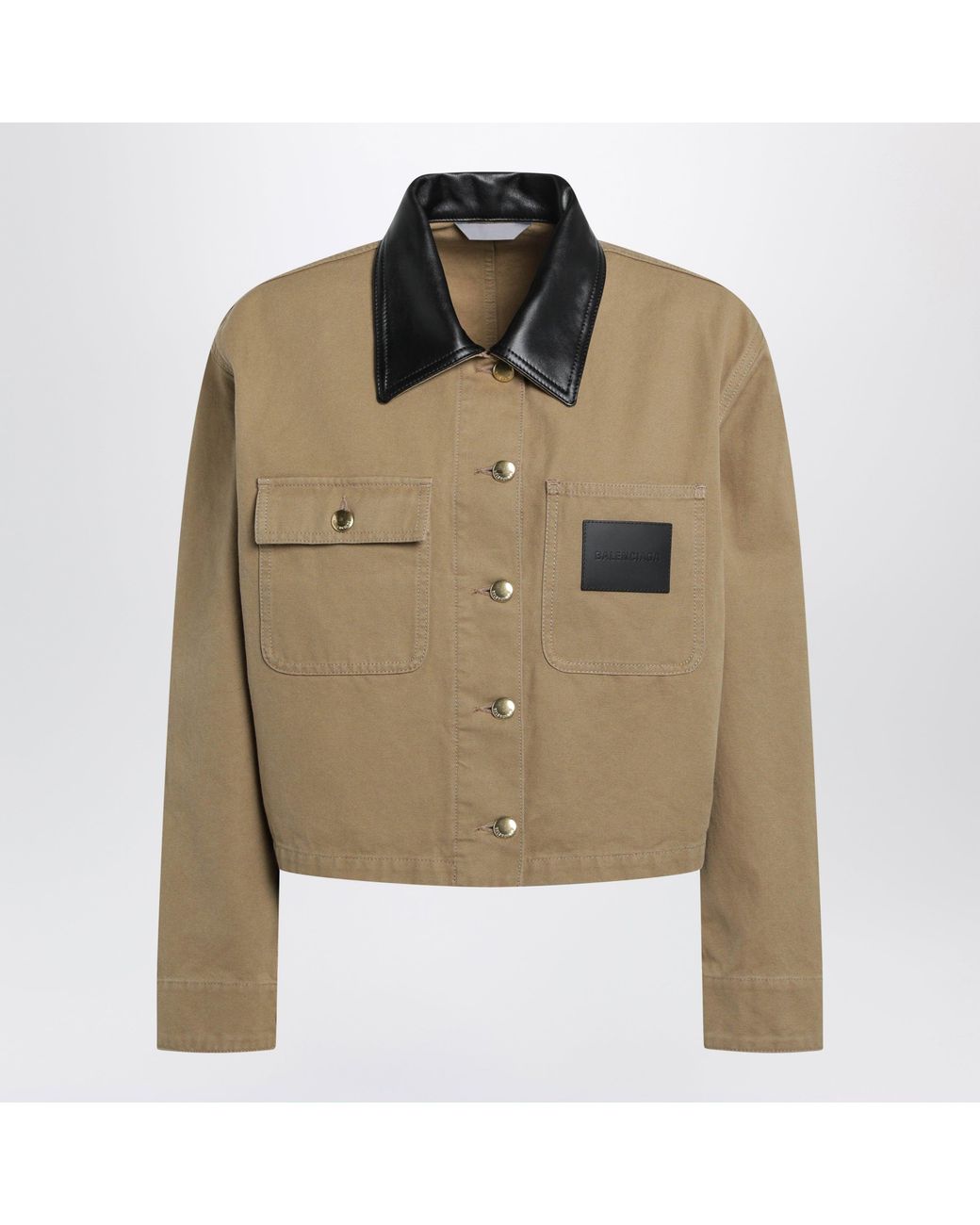 Balenciaga Green Cropped Workwear Jacket