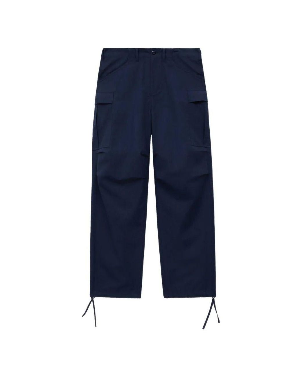KENZO Blue Embroidered Varsity Cargo Pants for men