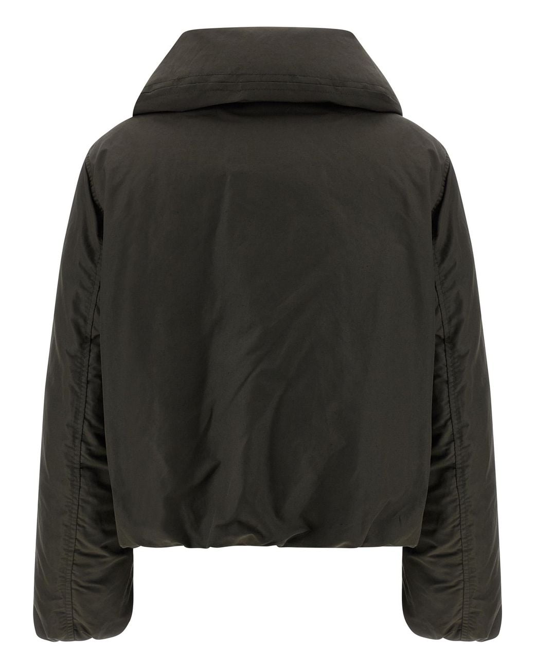Lemaire Black Bubble Collar Cropped Down Jacket