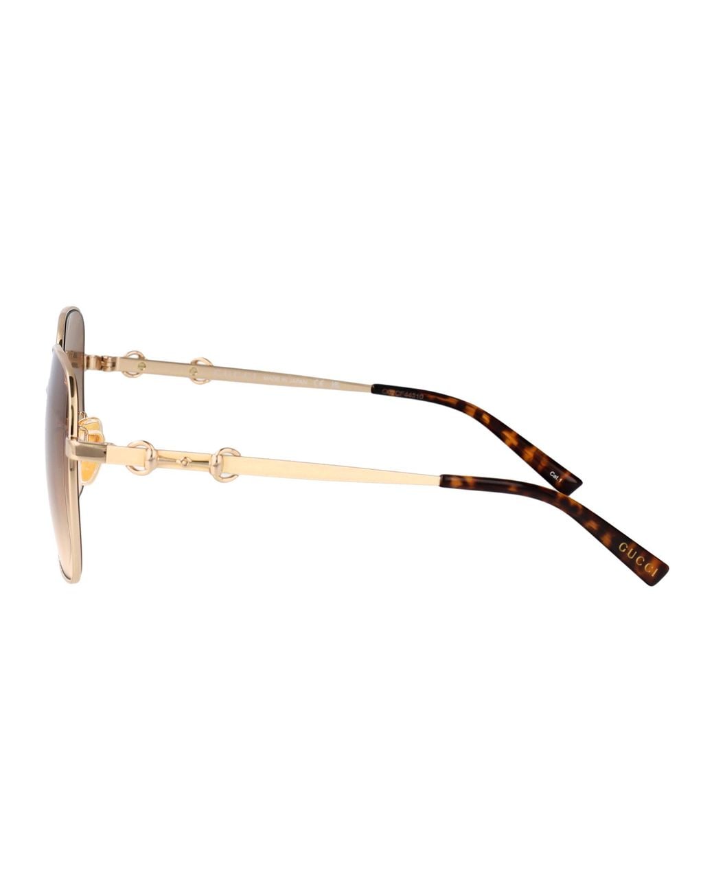 Gucci Natural Ivory- Metal Sunglasses
