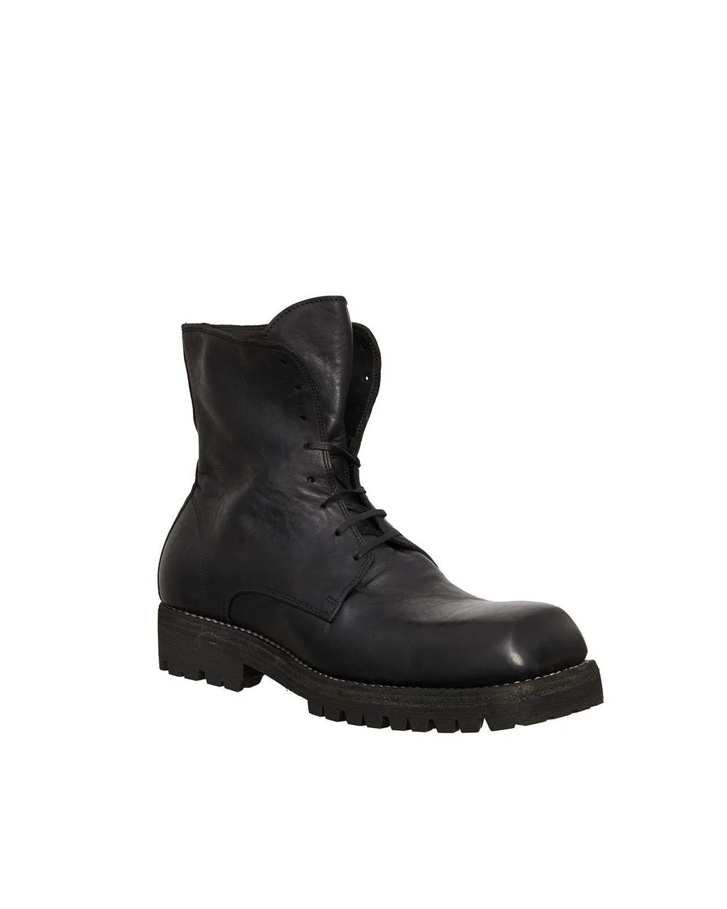 Guidi Black Stivale Allacciato for men