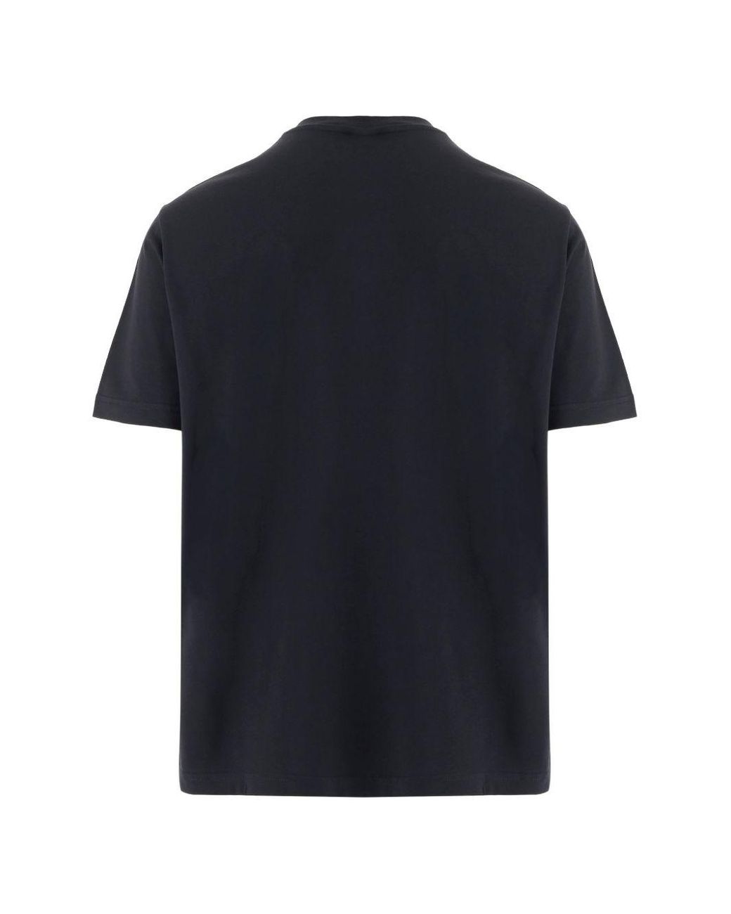 Emporio Armani Black Logo Cotton T-Shirt for men