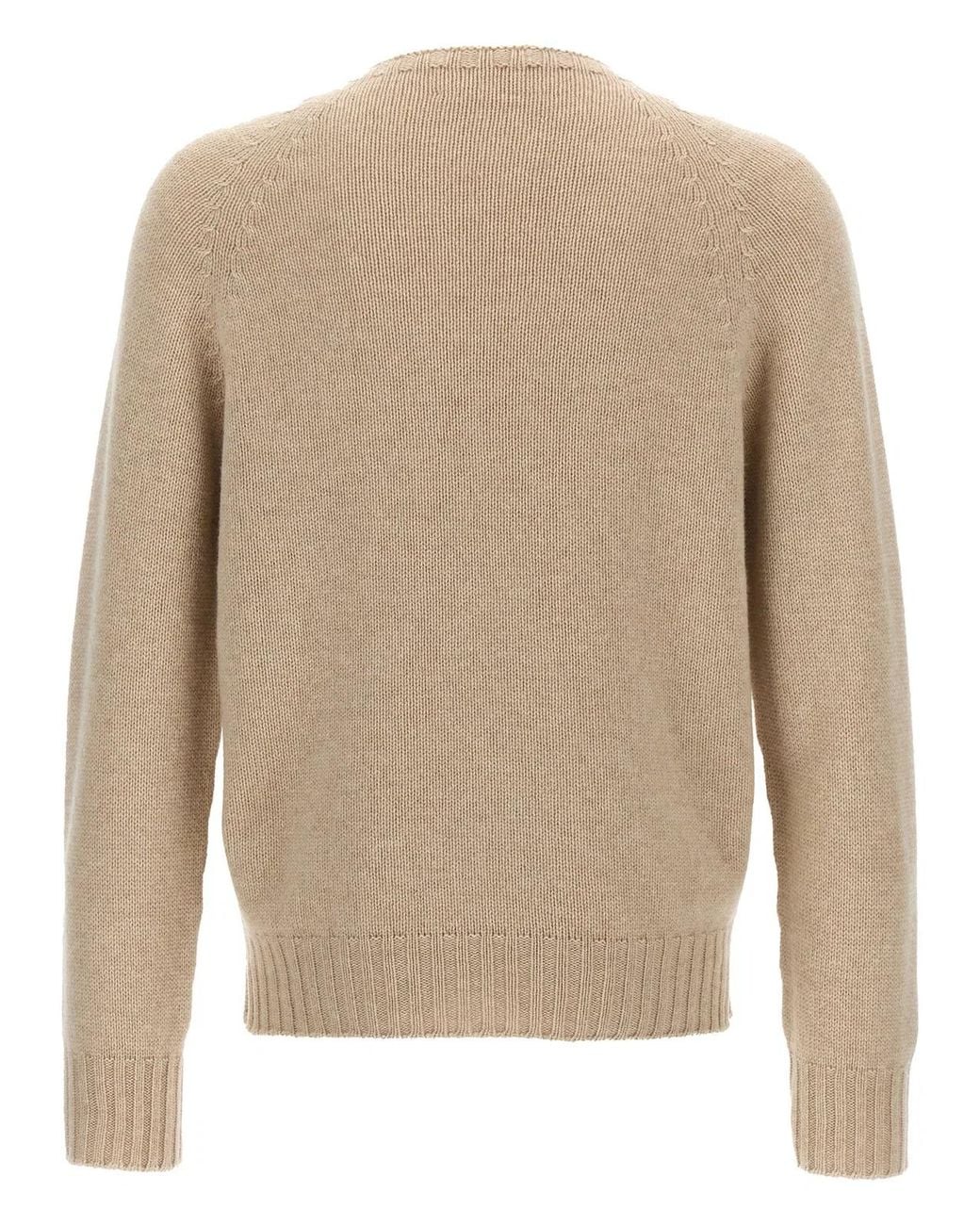 Ma'ry'ya Natural Crew-Neck Sweater for men