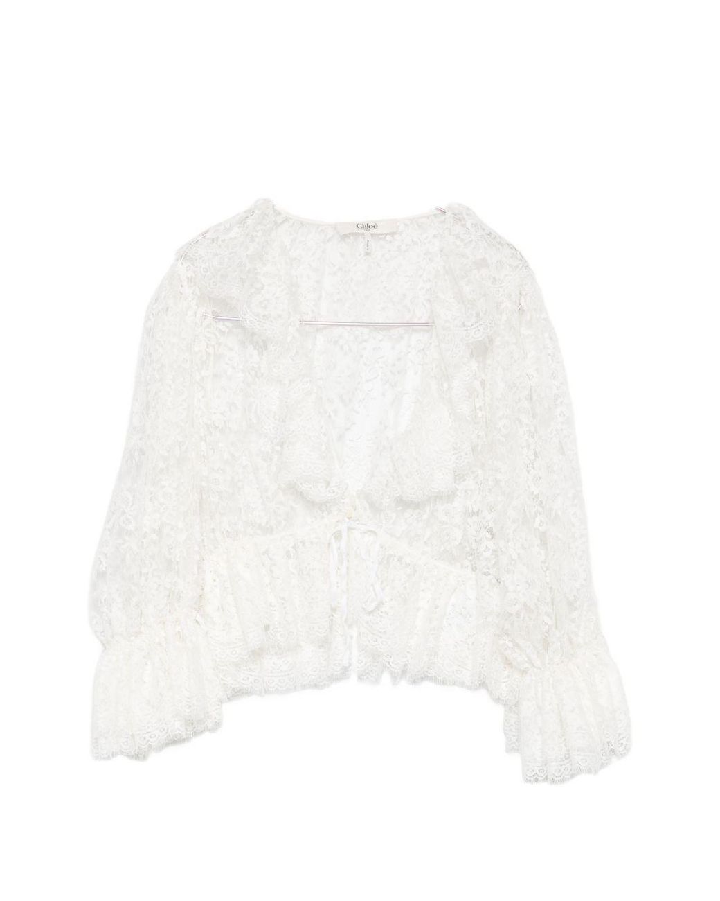 Chloé White Embroidered Top