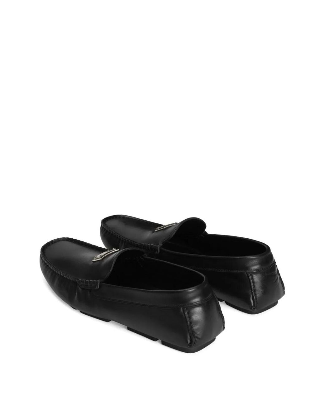 Dolce & Gabbana Black Dolce & Gabbana Dg Driver Calfskin Loafer for men
