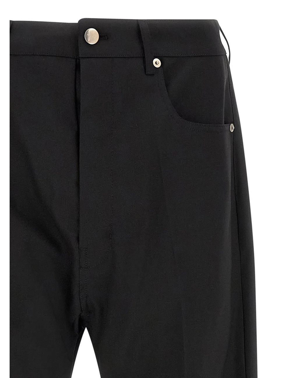 Rick Owens Black Wool Jeans Denim Clothing for men