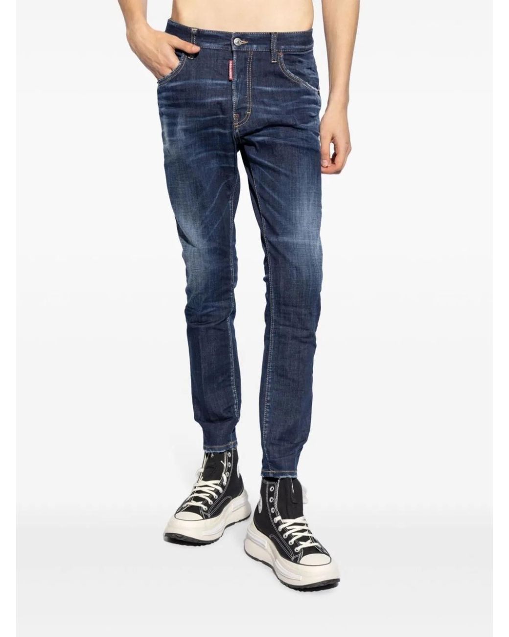 DSquared² Blue Pants 5 Pockets for men