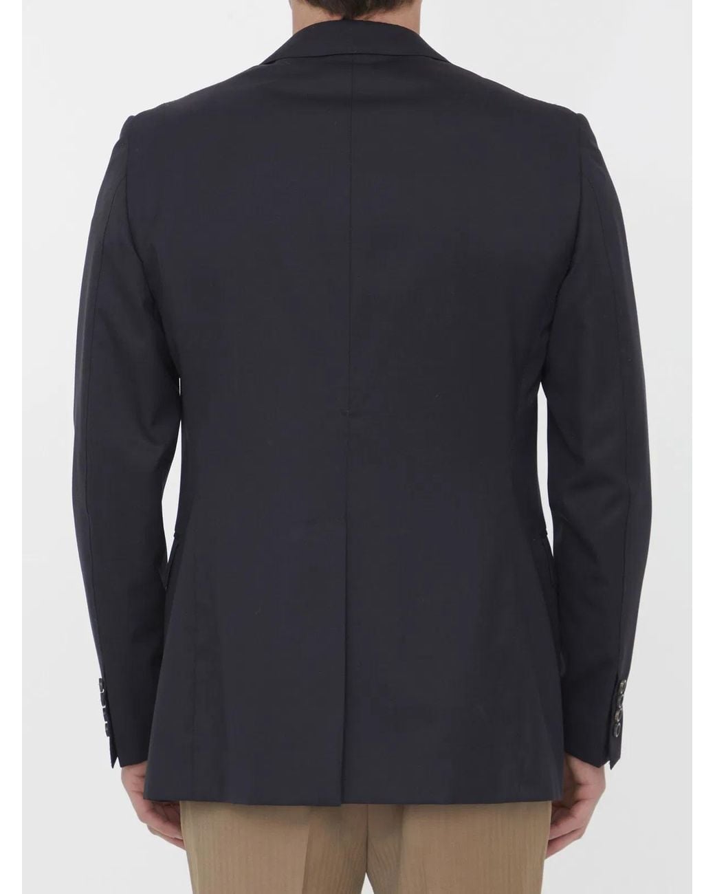 Tonello Blue Single-Breasted Wool Jacket for men
