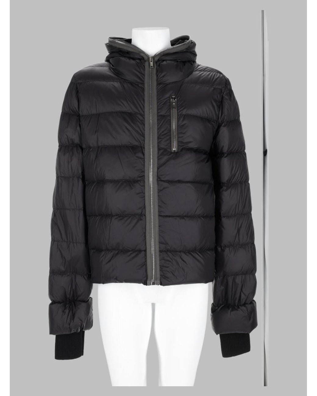Rick Owens Black 100% Nylon Sports Jacket Made