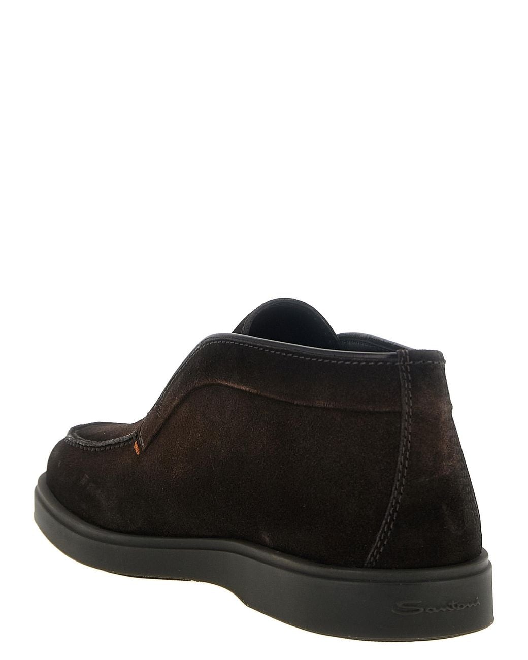 Santoni Black 'Dragon' Ankle Boots for men