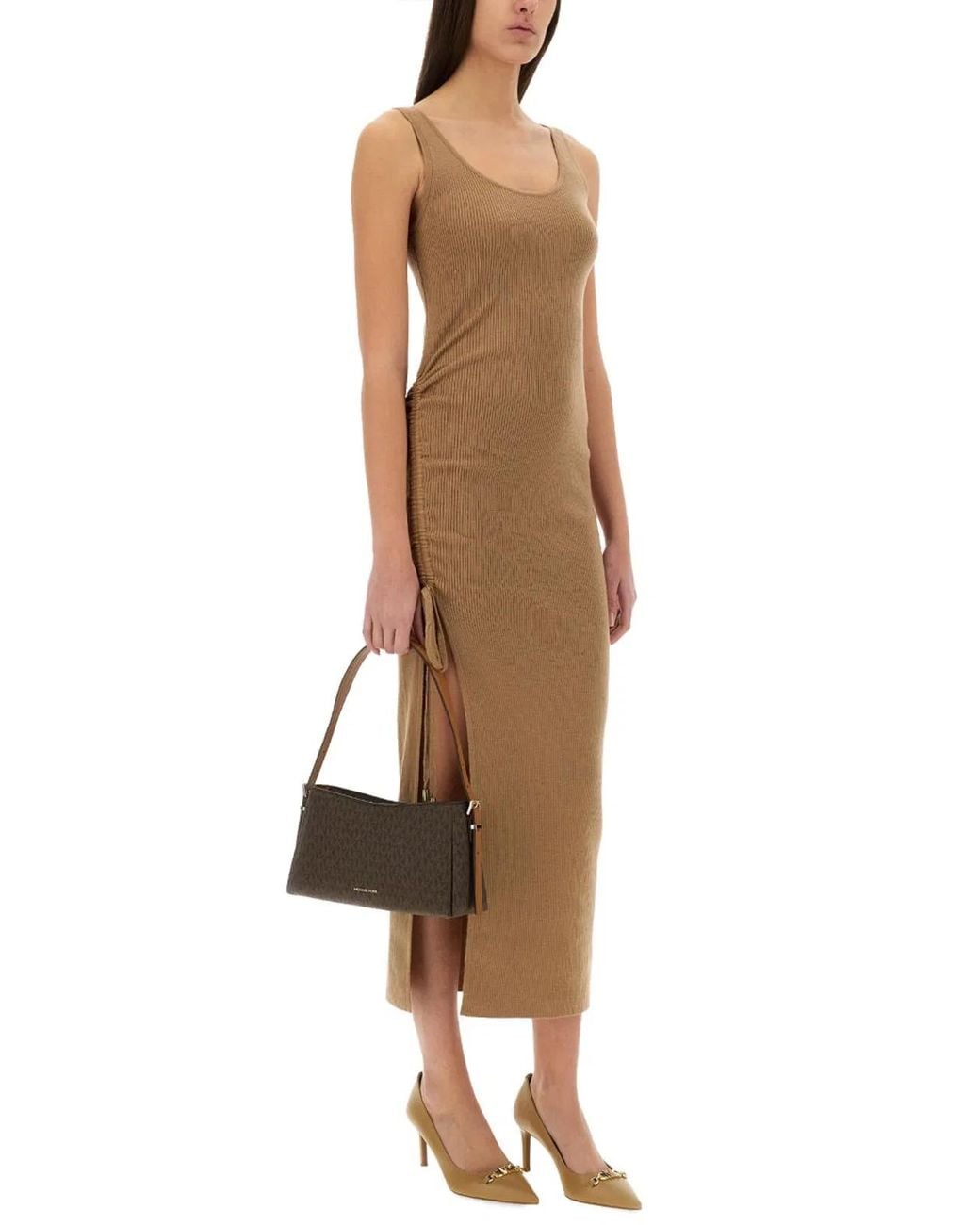 MICHAEL Michael Kors Natural Stretch Wool Blend Camisole Dress