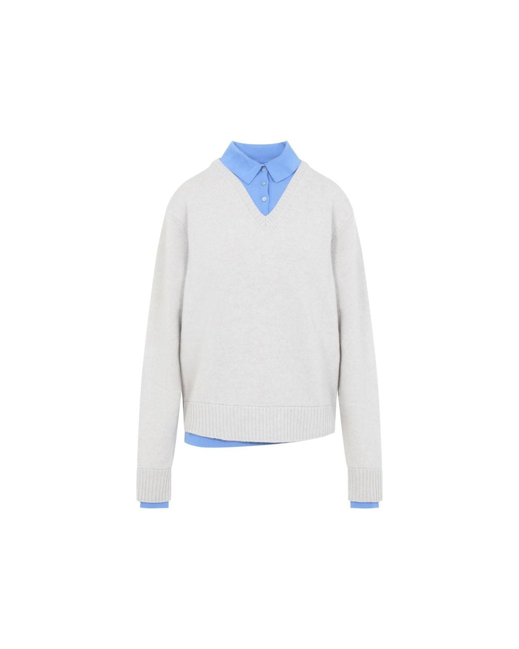Acne Blue Dirty Polo Sweater