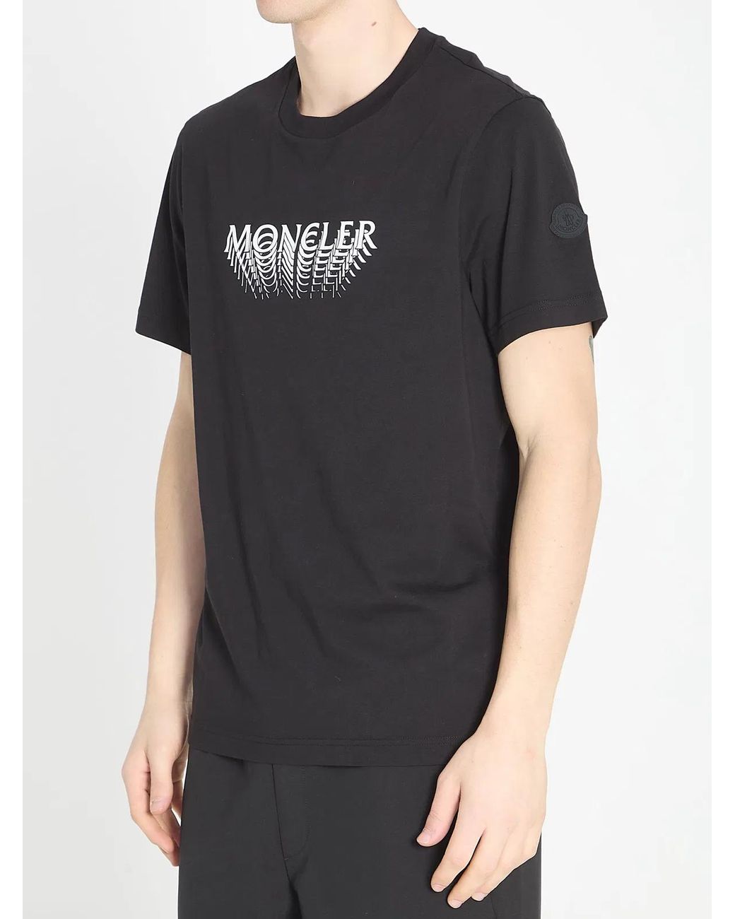 Moncler Black Logo T-Shirt for men