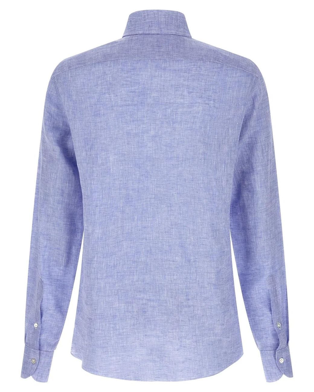 Borriello Blue Linen Blouse for men